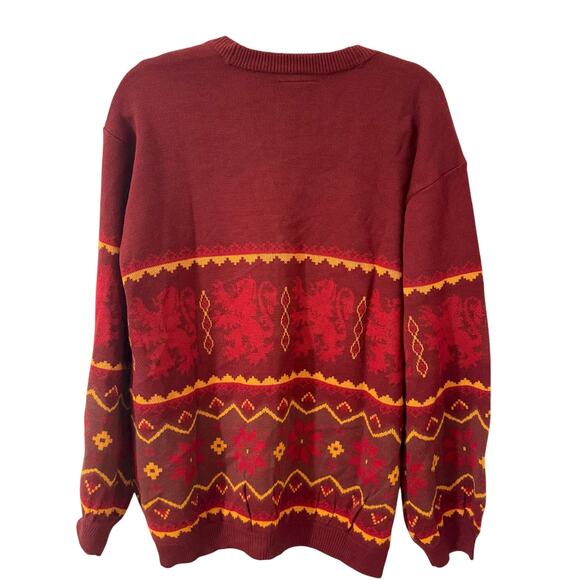Harry Potter Wizarding World Gryffindor Fair Isle Cardigan Red Size Small - Picture 7 of 10